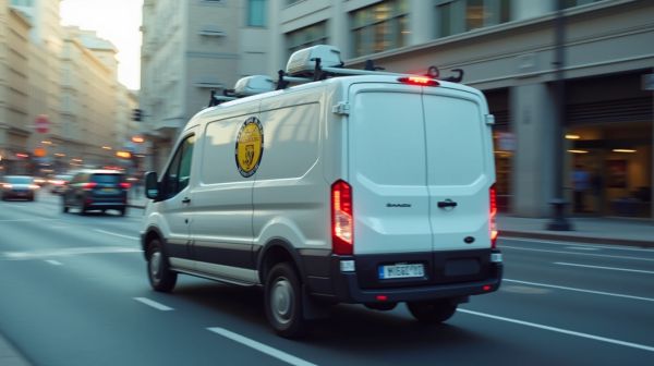 Maximisez visibilité camionnette autocollant efficace : impact publicitaire garanti